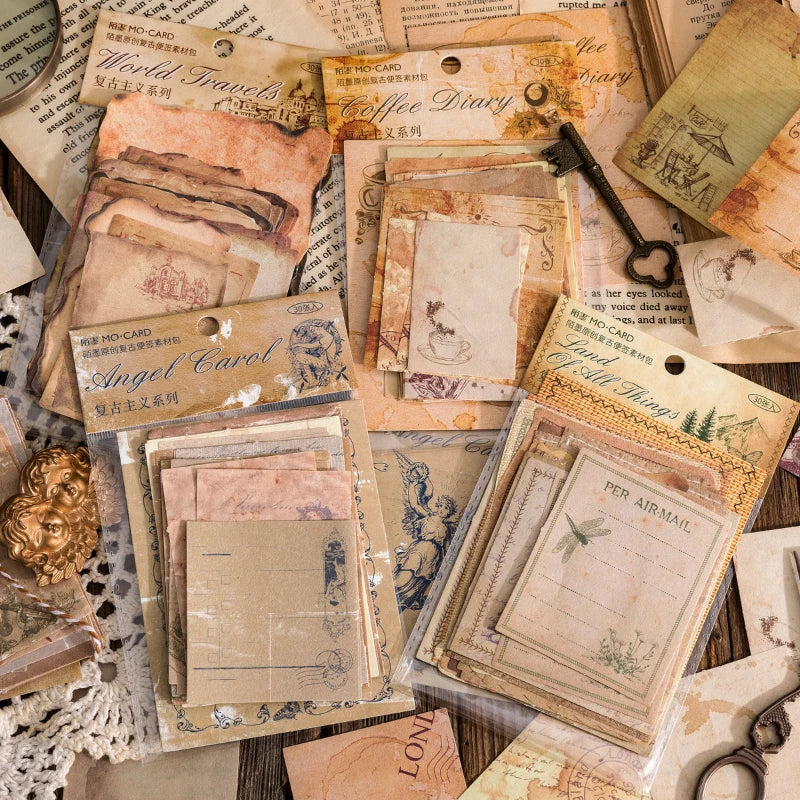 Yoofun 30pcs/pack Vintage Letter Material Paper