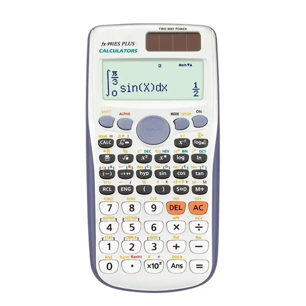 417 Functions Engineering Scientific Calculator ABS 2-Line Solar Function Calculator Standard Math Calculators