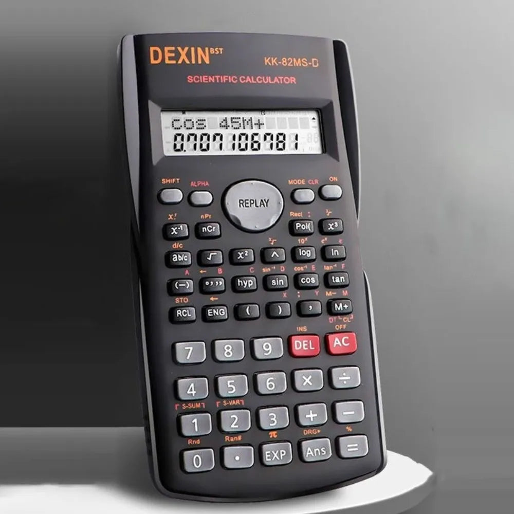 12 Digits Display Scientific Calculator 2-Line Screen Multifunctional 240 Functions Calculator Portable Simple Operation